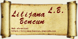 Lilijana Bencun vizit kartica